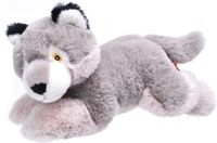 Wild Republic Pluche wolf - knuffel wolf - Eco-kins - 25 cm - wilde dieren knuffelwolf