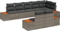 vidaXL Banc de jardin gris polyrattan