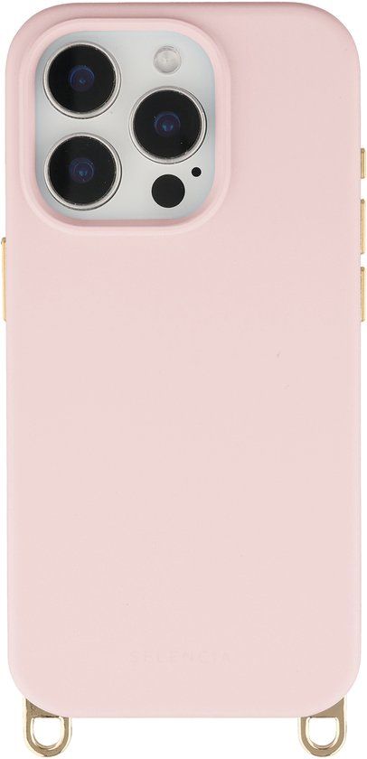 Selencia Rivièra MagSafe Backcover met afneembare haakjes voor de Apple iPhone 15 Pro - Sorbet Pink