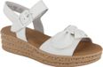 Gabor Dames Platte Sandalen Wit Suède Klittenband 38
