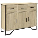 vidaXL Dressoir - 97x32,5x74,5 cm - Sonoma eiken - Hout