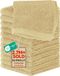 Utopia Towels - Katoenen washandjesset - 100% ringgesponnen katoen, hoogwaardige flanellen gezichtsdoeken, zeer absorberende en zacht aanvoelende handdoeken (pak van 12, beige)