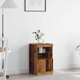 vidaXL - LED - Dressoir - Oudhout - 41 x 37 x 67 cm - Bewerkt hout