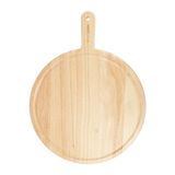 Sitram Ronde snijplank van hout, rond serveerdienblad, voedselpresentatieplank van FSC-gecertificeerd rubberhout, ronde vorm, diameter 36 cm, hoogte 1,5 cm