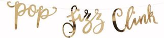 Talking Ginger Ray Metallic Star Slinger Pop, Fizz, Clinck Goud (1,5 m)