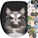 Cool Cat Toiletbril Bois Imprimé Animal Forme Standard 37x47cm