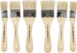 Creativ Company B.V. Pinceaux - 6x - bois - plat - poils en nylon - pinceau universel pour peinture - colle - vernis