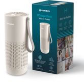 HoMedics WhisperPure Mini Luchtreiniger Draadloos - HEPA en Koolstof Filter - Wit
