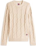 Tommy Jeans Pull en maille pour homme Coton XXL Gris chiné