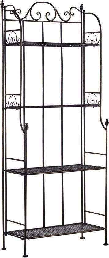 Beliani ISERNIA Tuinkast - Zwart - Metaal - Retro & Vintage