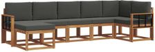 vidaXL - Hoek loungeset - 7-delig - Acacia hout - Natuurlijk en antraciet