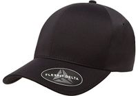 Flexfit Delta naadloze baseballpet voor heren, Zwart, L-XL