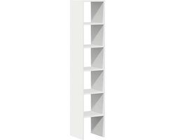 vidaXL Boekenkasten 2 stuks stapelbaar 30x30x80 cm bewerkt hout wit