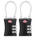Oderra Koffer hangslot, 2 stuks, TSA bagagevergrendelingen, 3 Digit Security Padlock, combinatie, TSA-compatibel voor outdoor-reisbagage, campingrugzak, Zwart, 2 exemplaar