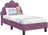 vidaXL Peuterbedframe met hoofdeinde Paars 70 x 140 cm Fluweel