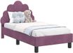 vidaXL Peuterbedframe met hoofdeinde Paars 70 x 140 cm Fluweel