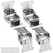 Pieds de table pliants 4 pièces - Support en acier - Pliable - Capacité de charge 225 kg - Dimensions 63x68x54 mm - Épaisseur 2,5 mm - Pieds de table
