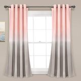 Lush Decor Umbre Fiesta Kamer Verduisterend Raamgordijnpaneel Paar, 132 cm B x 160 cm L, Blush & Grijs