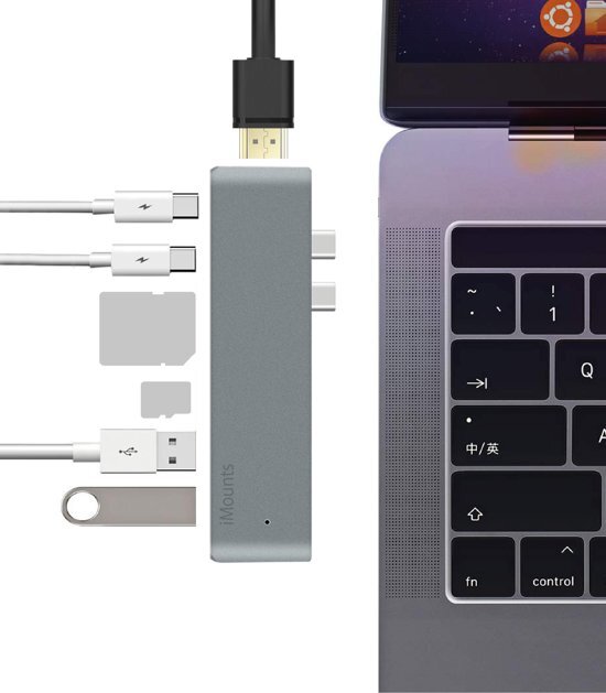 iMounts USB-C adapter hub - HDMI, USB geschikt voor Macbook