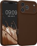 kwmobile telefoonhoesje geschikt voor Apple iPhone 17 Pro Max - TPU backcover met siliconen coating - Smartphone case in chocoladebruin