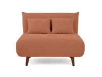 varier Best Mobilier Banquette convertible clic-clac 1 place, LUMI Orange Terracotta