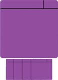 Smit Visual Supplies B.V. Magneet scrum - 75x75mm - paars - 5 stuks