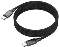 Ansmann 1700-0186 USB-C-kabel USB-C stekker 1.2 m Zwart Textielmantel