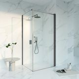 FortiFura Galeria Douchecabine - 90x100x200 cm - Veiligheidsglas - Antikalk - Geborsteld Gunmetal PVD