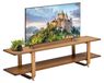 Markenlos Bamboo TV Stand, 2-Tier TV Cabinet 140cm Wide for Living Room and Bedroom