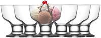 LAV IJcoupes/ijs/dessert serveer schaaltjes - op voet - set 6x stuks - glas - 285 ml