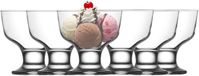 LAV IJcoupes/ijs/dessert serveer schaaltjes - op voet - set 6x stuks - glas - 285 ml