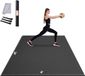 VEVOR Tapis d'entraînement Antidérapant Tapis de yoga Gym Pilates 1,8x1,2M Noir PVC 7 mm Épaisseur