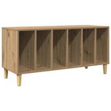 vidaXL Platenkast 100x38x48 cm hout bewerkt eikenkleur