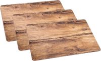 Merkloos Placemats kunststof eikenhout opdruk - Set van 10x stuks - 44 x 28,5 cm - Bruin