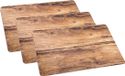 Merkloos Placemats kunststof eikenhout opdruk - Set van 10x stuks - 44 x 28,5 cm - Bruin