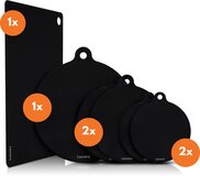 Louvera Inductie Beschermer Set - 6 stuks - Zwart - Hittebestendig - Panbeschermers