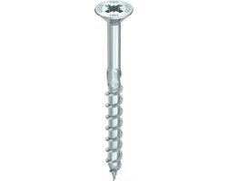 HECO TOPIX-Plus Spaanplaatschroef 4x70mm Platkop Verzinkt Deeldraad PZD 2 (200 stuks)