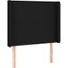Tête de lit tissu noir 103x16x118/128 cm