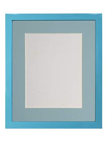 FRAMES BY POST FRAMES DOOR POST 0.75 Inch Blauw Foto Frame Met Blauwe Bevestiging 20 x 16 Beeldgrootte 15 x 10 Inch Kunststof Glas