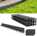 QEENTOE Bordure de pelouse flexible en plastique, 24 mètres, avec 100 ancres de sol (78 mm, noir)