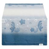 THUN - Vlekafstotende tafelloper - Zee om lief te hebben - 100% polyester - 45 x 150 cm