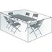 Woltu Housse de protection pour meubles de jardin imperméable, 240x136x88 cm, transparent