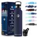 Grsta BPA-vrije roestvrijstalen waterfles 1000 ml, thermosfles voor volwassenen, sport, kantoor, school, sportschool