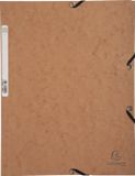 Exacompta 25x Elastomap 3 kleppen in glanskarton 400g/m2 - A4 - Tabac - 55524E