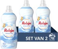 Robijn Vloeibaar Wasmiddel Klein & Krachtig Stralend Wit Voordeelverpakking 2 flessen 78 Wasbeurten