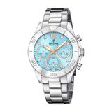 Festina Dameshorloge Analoog van Roestvrij Staal 316l Zilverkleurig