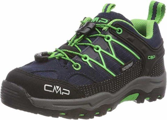 CMP KIDS RIGEL LOW TREKKING SHOES KIDS WP uniseks-kind Trekkingschoenen,Donkerblauw-lichtgroen (gecko),39 EU