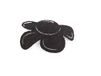 Petra's knutsel-News A-BLF2904-29 50 x halve bloemen, 40 mm, vilt/bordeaux