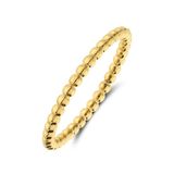Lucardi Dames Stalen goldplated ring bolletje 2,5mm