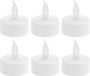Merkloos Waxinelichtjes LED - wit - 16x stuks - warm wit licht - theelichtjes op batterij